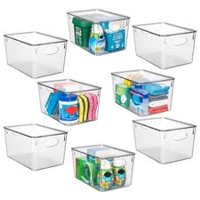 Plastic Storage Bins With lids, 8 Pack – Perfect Pantry Organization and Stor...