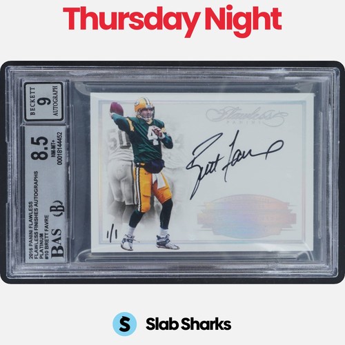 2016 PANINI FLAWLESS #FFBF BRETT FAVRE FINISHES PLATINUM AUTO 1/1 BGS 8.5