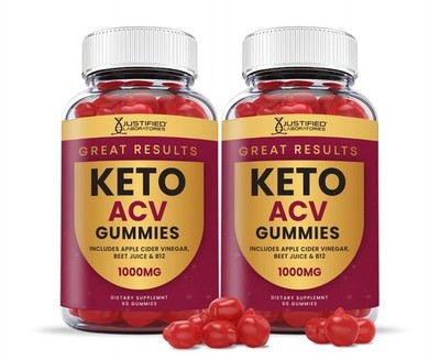 Justified Laboratories (2 Pack) Great Results Keto ACV Gummies 1000MG with Po...