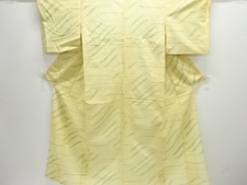 7610790: JAPANESE KIMONO / ANTIQUE KIMONO FOR SUMMER / SILK / TSUMUGI / WOVEN GE