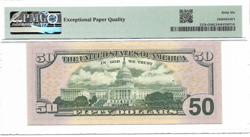 2004 $50 CHICAGO FRN. PMG GEM Uncirculated 66 EPQ Banknote. - Image 2 of 2