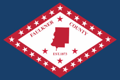 Aufkleber Faulkner County (Arkansas) Flagge 15 x 10 cm Autoaufkleber Sticker