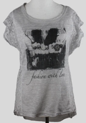 Tredy T-Shirt Longshirt,Spitzenshirt Damen Gr.40,sehr guter Zustand - Bild 1 von 4