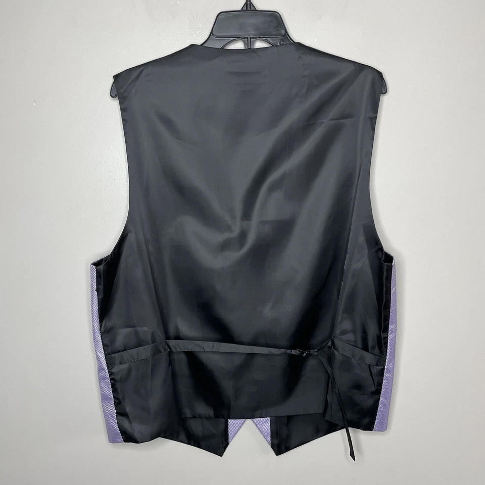 PRONTO UOMO Tuxedo Vest Men Large L Purple 4-Button Button-Up Formal Wedding - Image 4 of 4