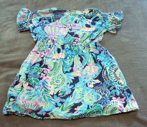 Lilly Pulitzer Girls Stasia Dress Large (8-10) Multicolor Tropical 100% Cotton - Picture 5 of 13