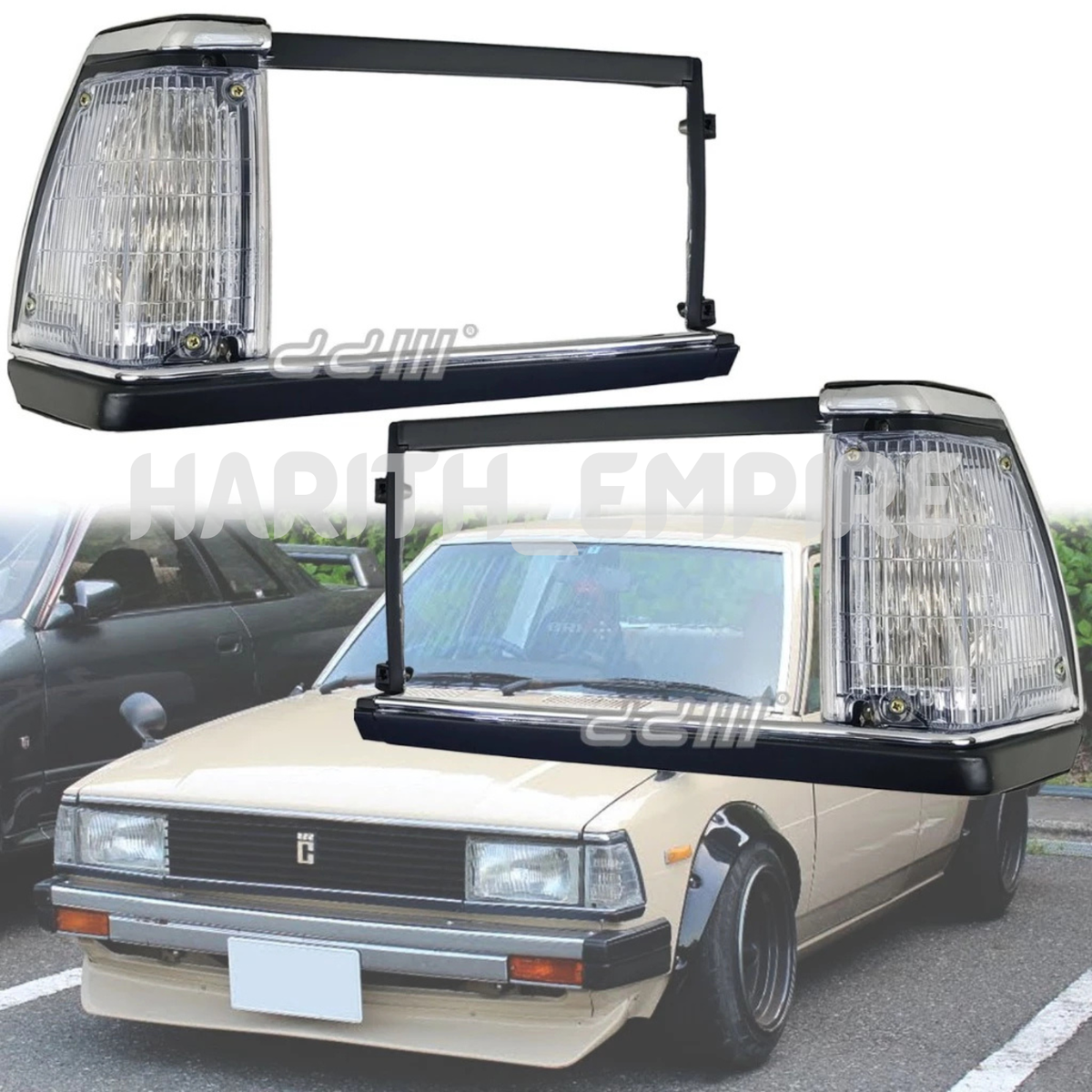 Head Lamp Lights Housing Trim pair for Toyota Corolla KE70 TE71