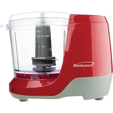 BRENTWOOD MC-109R 1.5-Cup Mini Food Chopper (Red)