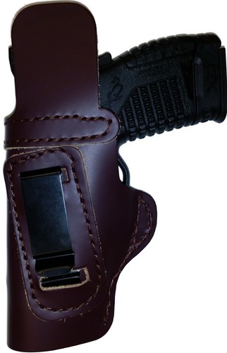 LT CUSTOM MAHOGANY OWB Leather Gun Holster YOU CHOOSE:rh,lh-laser-slide-belt-mag - Picture 5 of 12