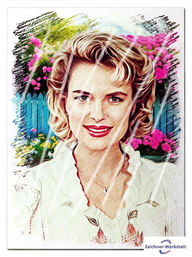 Angela Wiedl--4673d0- -Druck auf Postkarte ohne Autogramm