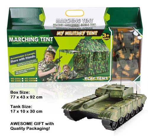 Kids Army Play Tent Playhouse Indoor Tent Best Boys Large Play Tent Tactical Kit - Picture 8 of 13