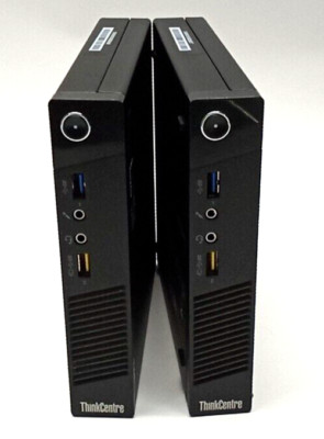 Lot of 2 Lenovo ThinkCentre M73 Micro i3-4130T@2.90GHz 4GB/120GB SSD No OS CM939