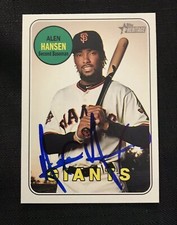2018 Topps Heritage Alen Hansen Signed Autographed Card #575 Giants