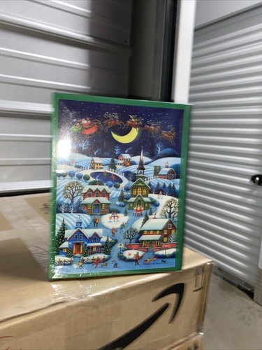 New Sealed Brother ❤️ Sister Christmas Party Oversized 500 Piece Puzzle Village - Picture 4 of 11