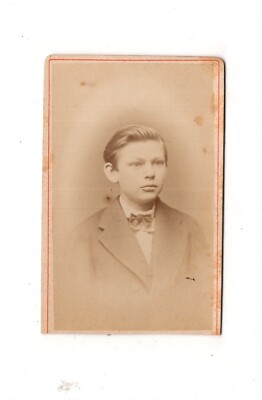 Gustav Jobst CDV Foto Feiner Junge - Dresden 1870er