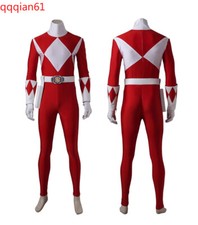 Dino Rangers Uniform Red Ranger Zyuranger Rocky DeSantos Cosplay Costume Outfit