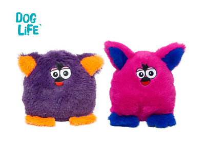 PACK DOG LIFE SOFT PLUSH CUDDLY FURBY DOG PUPPY SOFT SQUEAKY CUDDLY PLAY  TOY UK