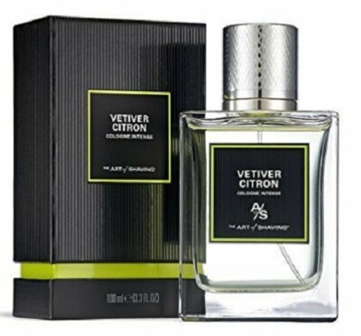 The Art of Shaving Cologne Intense Vetiver Citron For Men 3.3oz/100ml Boxed New