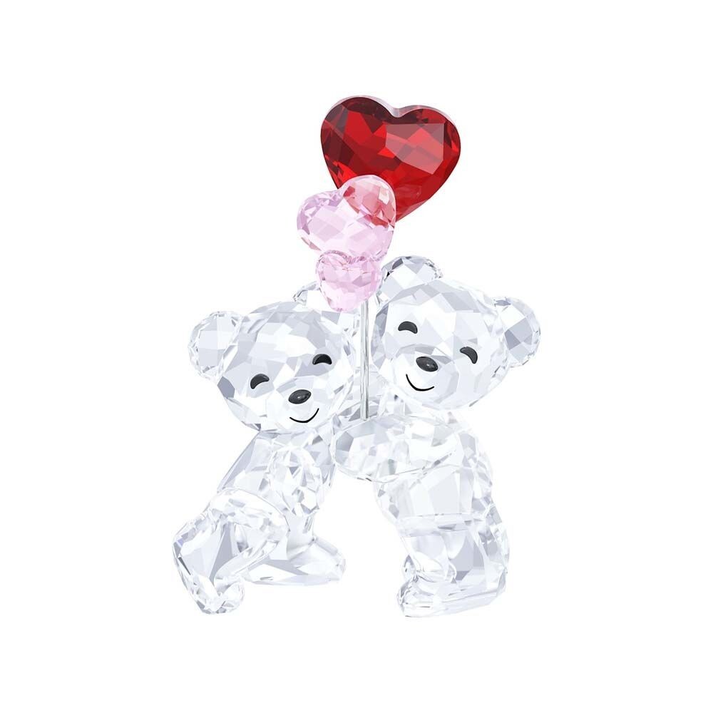 置物 SWAROVSKI Crystal Bear Heart Balloons Swarovski Crystal Romantic Couple Kris Bear Love Heart Balloons