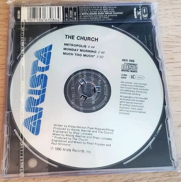 THE CHURCH Megalopois CD 3 Track EP Metropolis Import Foto 2 de 2