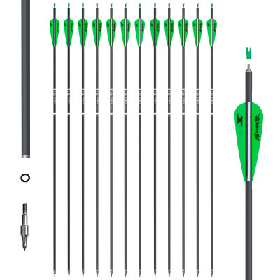 36X 30 Zoll Carbonpfeile Bogenschießen SP500 Für Compound / Recurve Bogenjagd