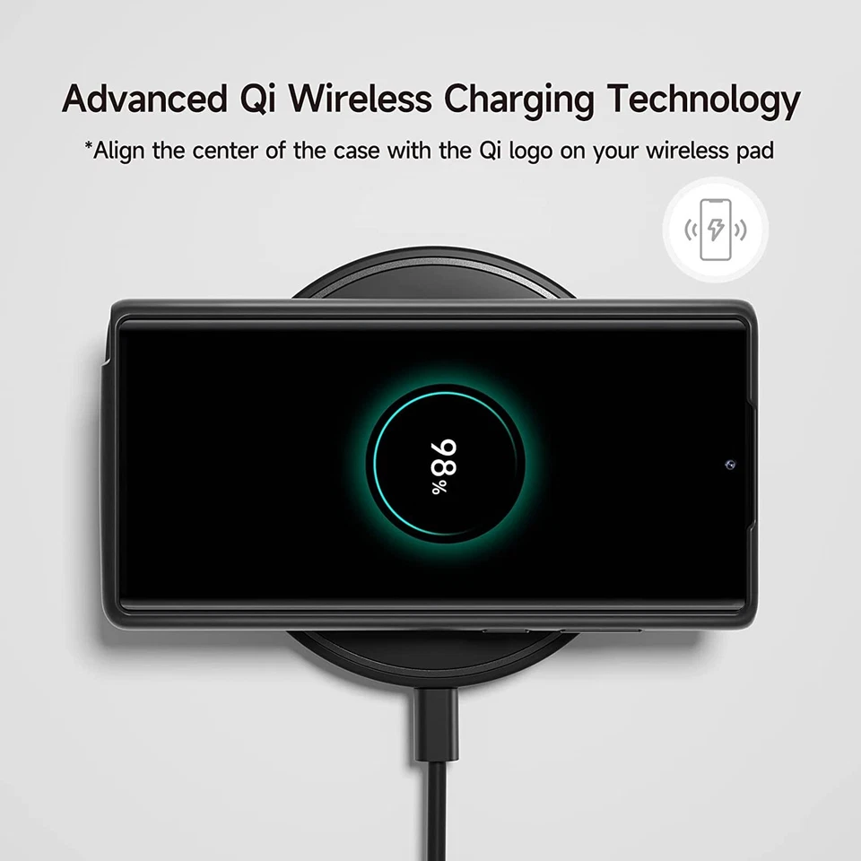 10000mAh Qi 无线电池充电器 外壳 适用于三星 Galaxy S22 S23 S24 Ultra — 第 2/4 张图片