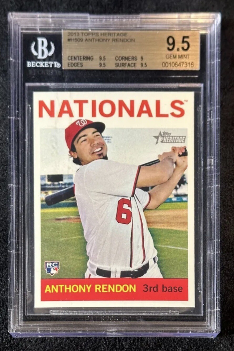 2013 Topps Heritage #H509 ANTHONY RENDON BGS 9.5 - Washington Nationals - RC