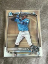 62519 2025 Bowman Chrome 1st Fabian Lopez Miami Marlins