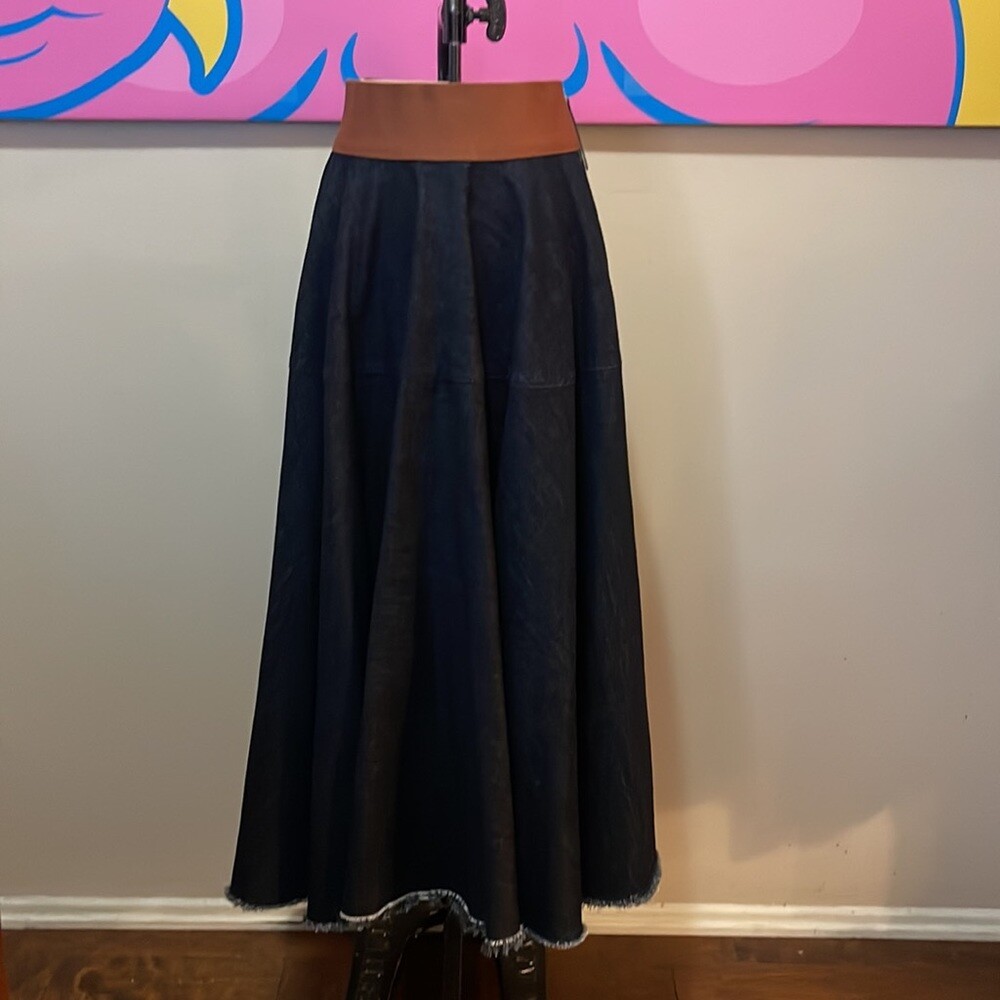 【送料&関税込】Marni Blue Cotton Denim Skirt Marni Blue Cotton Denim Circle Skirt | eBay