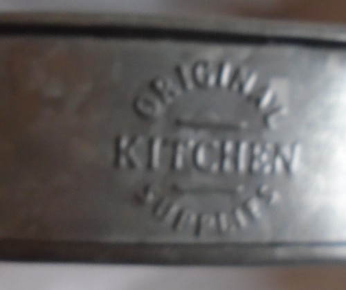 Original Kitchen Supplies Galvanised Zinc Tray wooden handles 34cm wide vgc - Picture 3 of 3