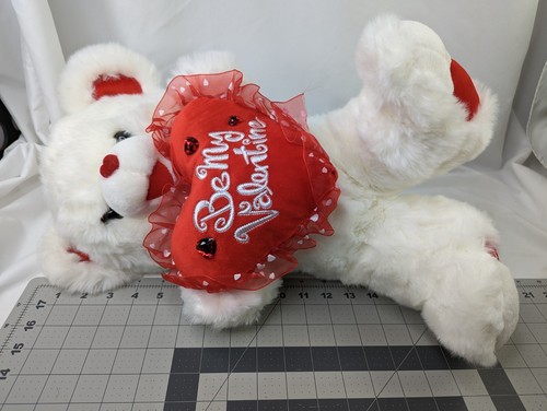 Dan Dee White Bear Plush Valentines Heart Be Mine 2009 19 Inch Stuffed Animal - Picture 10 of 10