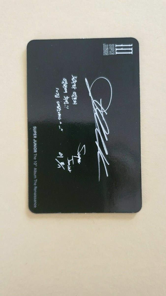 Super Junior SUJU The Renaissance 10th Album Official photocard