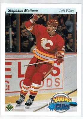 1990-91 Upper Deck Hockey STEPHANE MATTEAU #535 Young Guns RC FLAMES