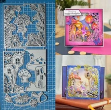 Mushroom Angel Metal Cutting Dies Scrapbooking Embossing Stencil Template Mold