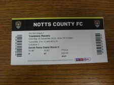 15/12/2018 Ticket: Notts County v Tranmere Rovers  . For UK orders shipping is F