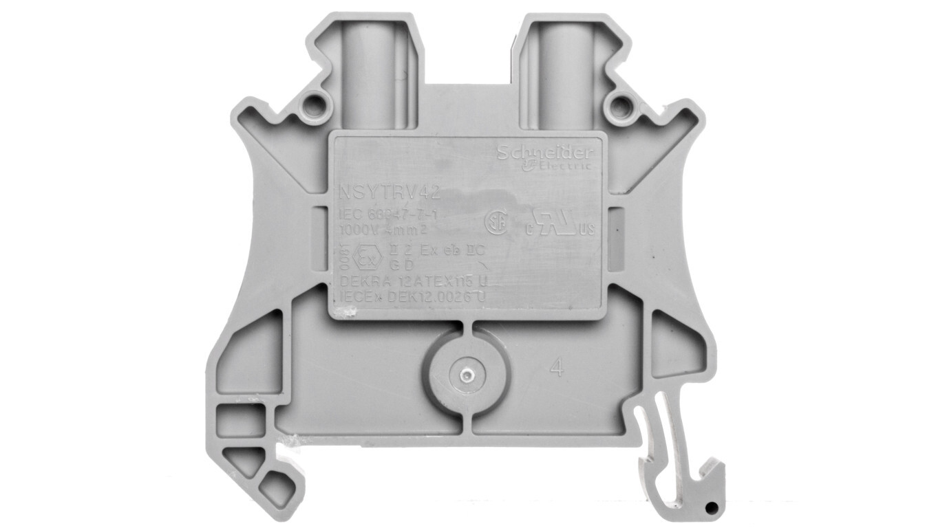 2-wire rail terminal block 4mm2 gray NSYTRV42 /T2UK