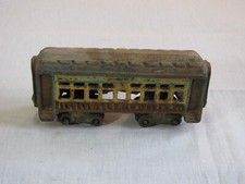 Vtg Cast Iron St Louis Ohio River RR Passenger Car 44, Unmarked rr