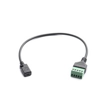 Mini USB Female to 5 Pin Screw Connector w/Shield Terminal Plug Cable Adapter
