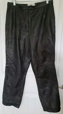 Valerie By Valerie Stevens Black Leather Pants Size 10 100 Leather Vintage
