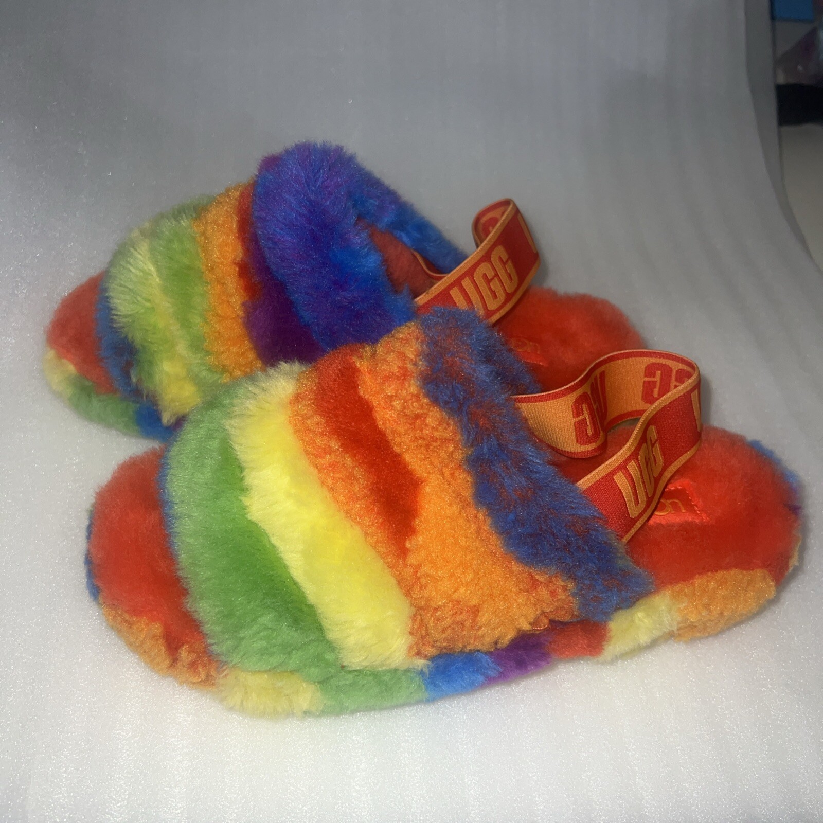 Women's Ugg Rainbow Slides Size 8 New No Box Sandals Slippers-image