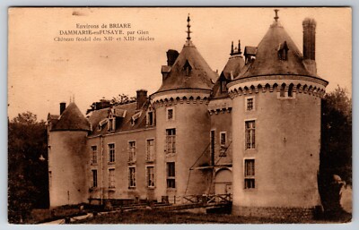 Dammarie - enPUSAYE Environ de Briare Chateau Sepia Photo Postcard Drawbridge