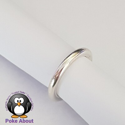 Genuine Pandora Sterling Silver Plain Smooth Stackable Band Ring 190380  size 50 Australia