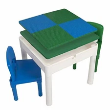 Different Color Play Platoon Kids Activity Table Set - 5 in 1 table with storage