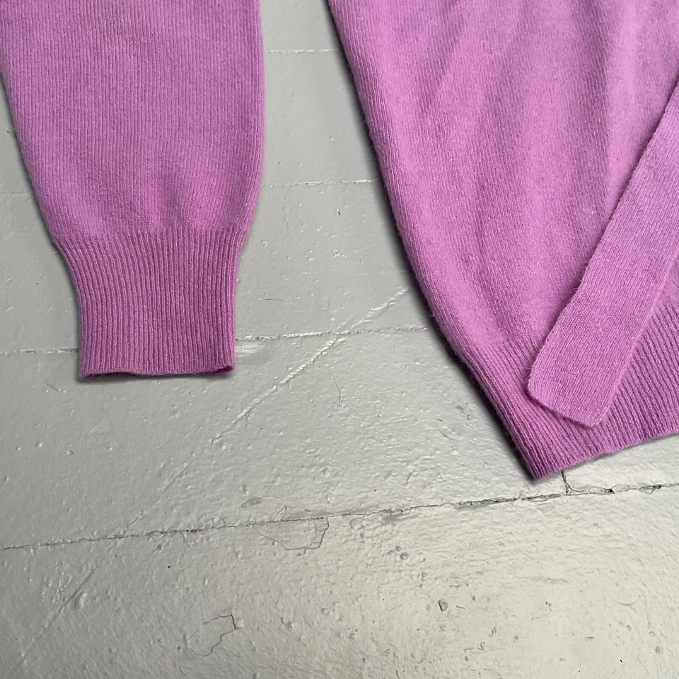 Pull Vintage Halston III Lavande En Laine D'Agneau Angora Avec Nœud À L'Avant - Photo 3/4