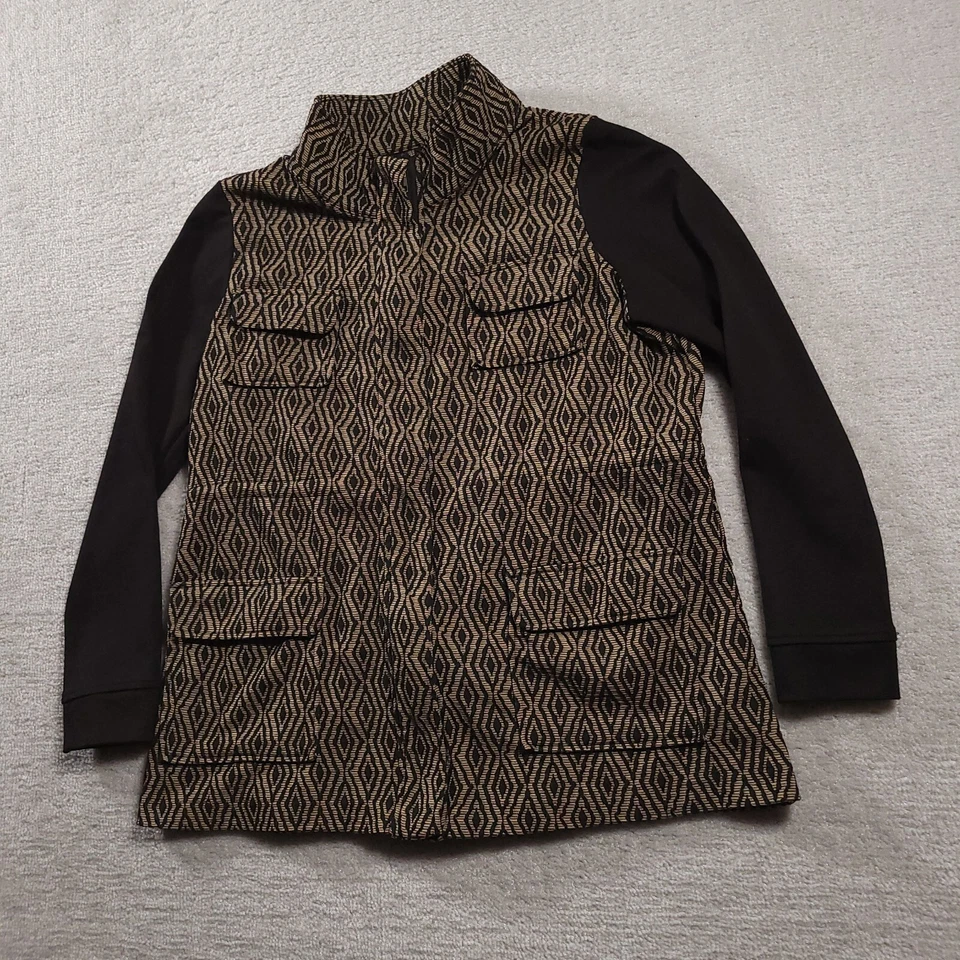 Chaqueta Camisa Maurices Para Mujer Talla Grande 0 Multicolor Bolsillos Geométricos Cremallera Completa Foto 2 de 4