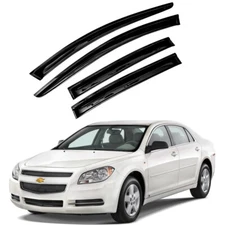For 2008-2012 Chevy Malibu 4pcs Smoke Acrylic Window Sun Rain Visors Wind Guard