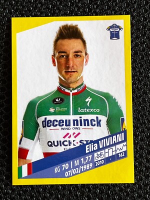 STICKER VIGNETTE PANINI ELIA VIVIANI QUICK STEP # 123 TOUR DE FRANCE 2019