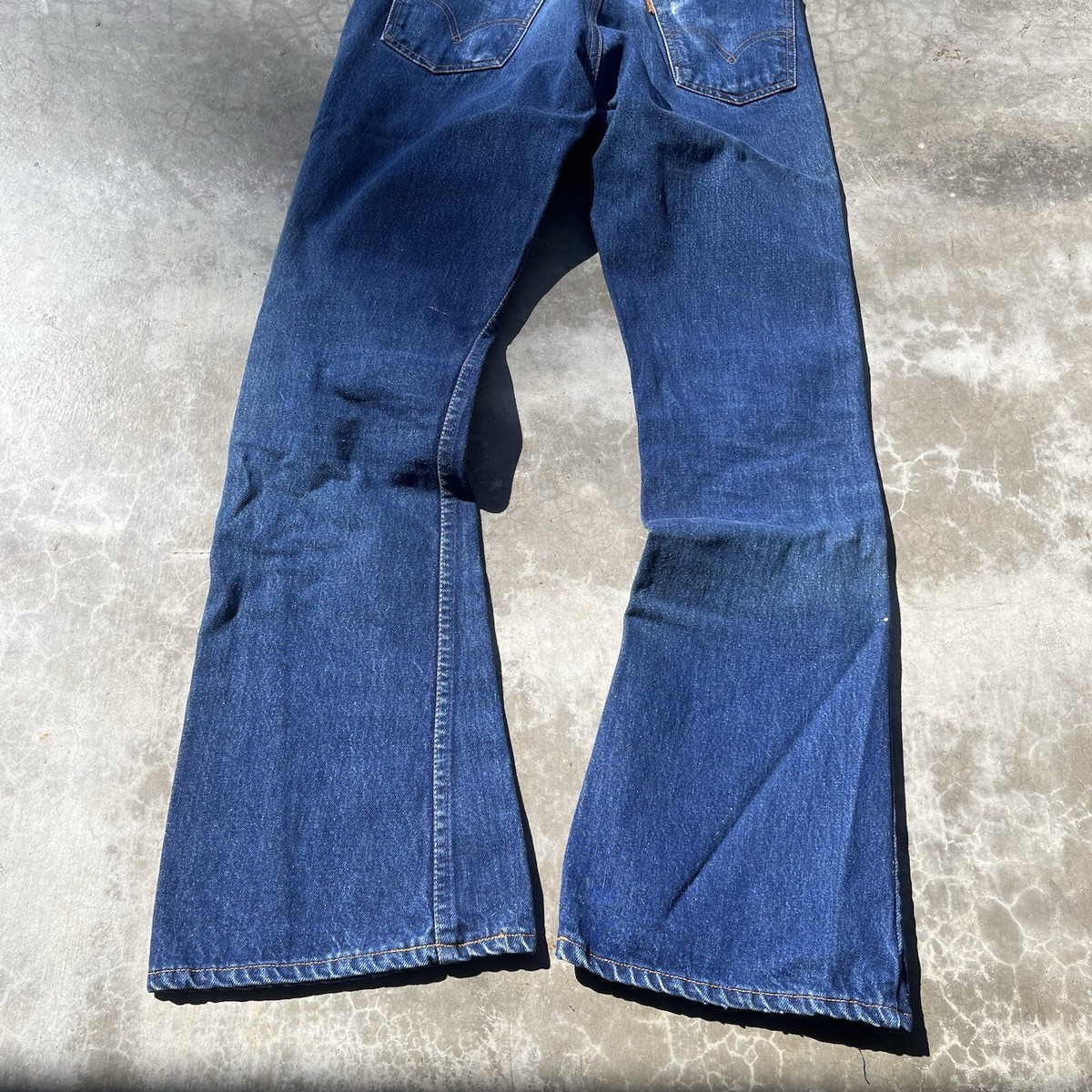 Vintage Levi's 646 Bell Bottom Big E Orange Tab Denim Jeans Vintage Levi's 646 Bell Bottom Big E Orange Tab Denim Jeans