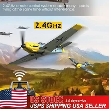 USA Volantex BF109 2.4G 4-CH Fighter RC Plane Wingspan 400mm 6-Axis Gyro Glider
