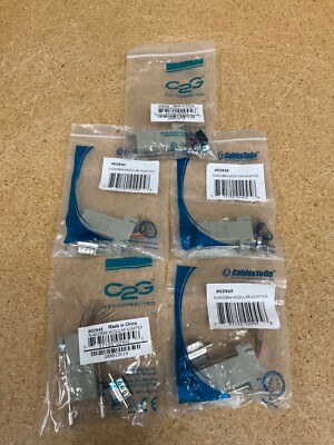 Lot of 5 C2G 02945 RJ45/DB9M Modular Adapter