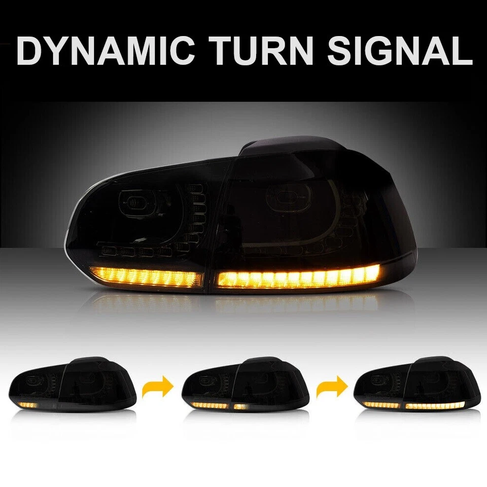 Luz trasera LED para Volkswagen Golf 6/GTI/Golf R lente ahumada 2010-2014 lámpara trasera Foto 4 de 4